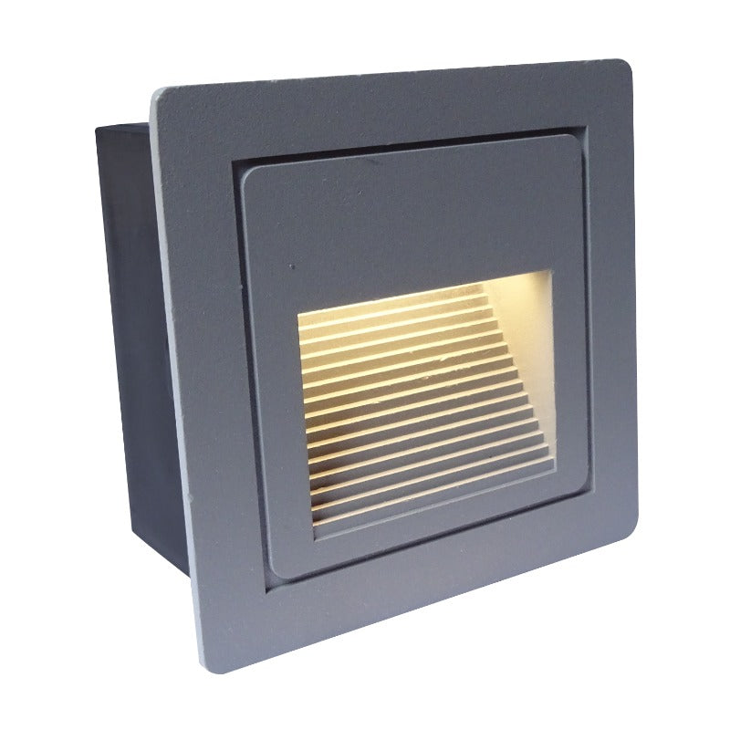 Aplique LED Empotrable para Nichos Cuadrado Luz Cálida