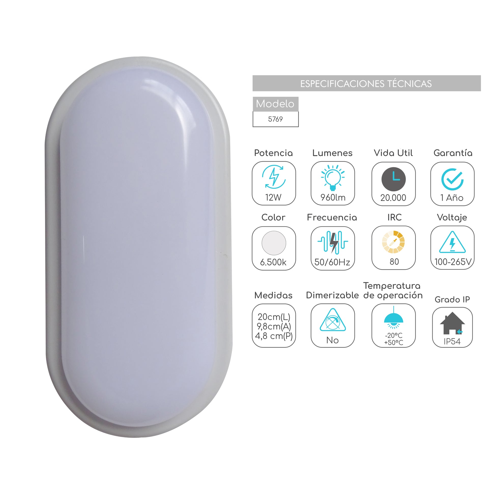 Aplique de pared sobreponer Tortuga