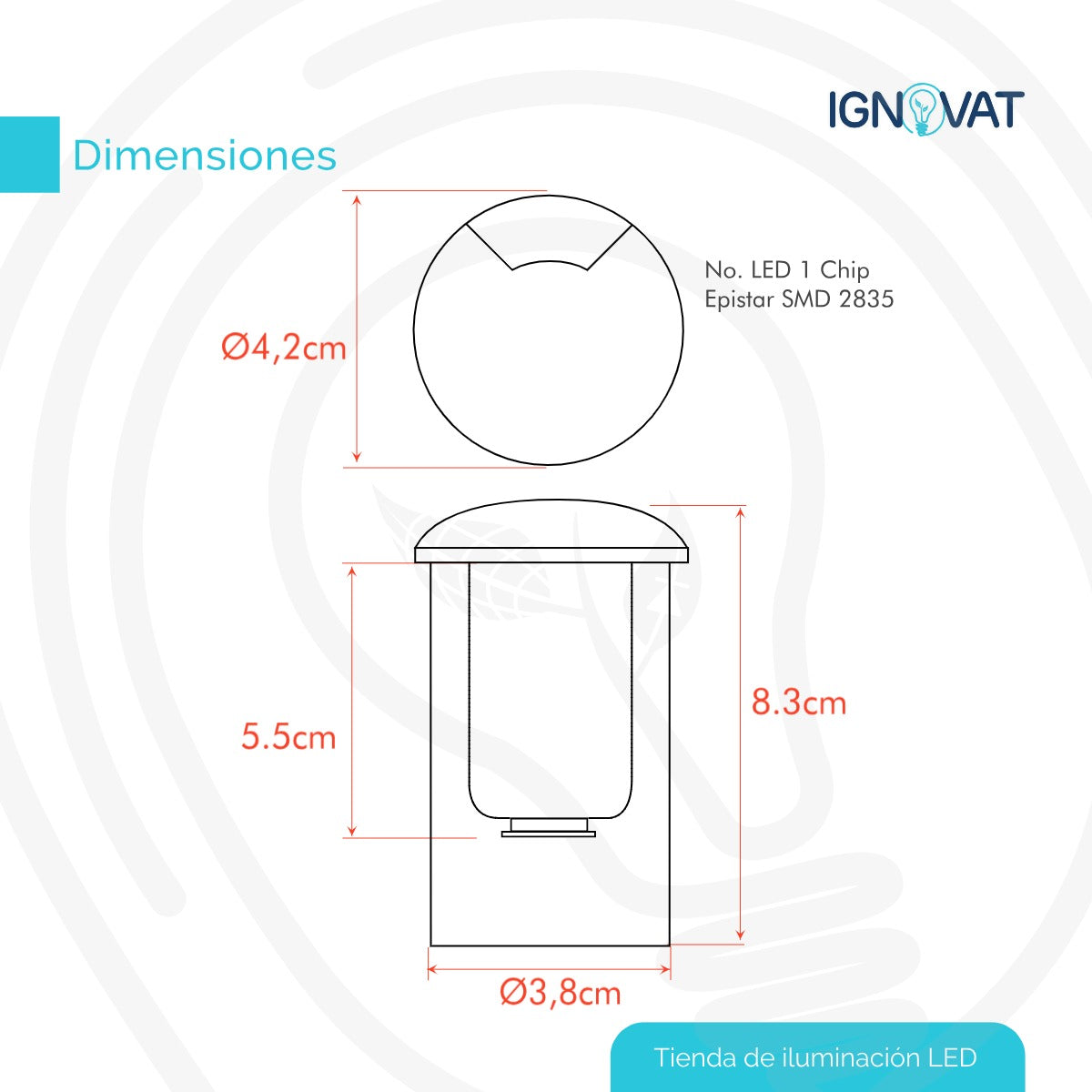 Luminaria LED de piso, diseño moderno y minimalista