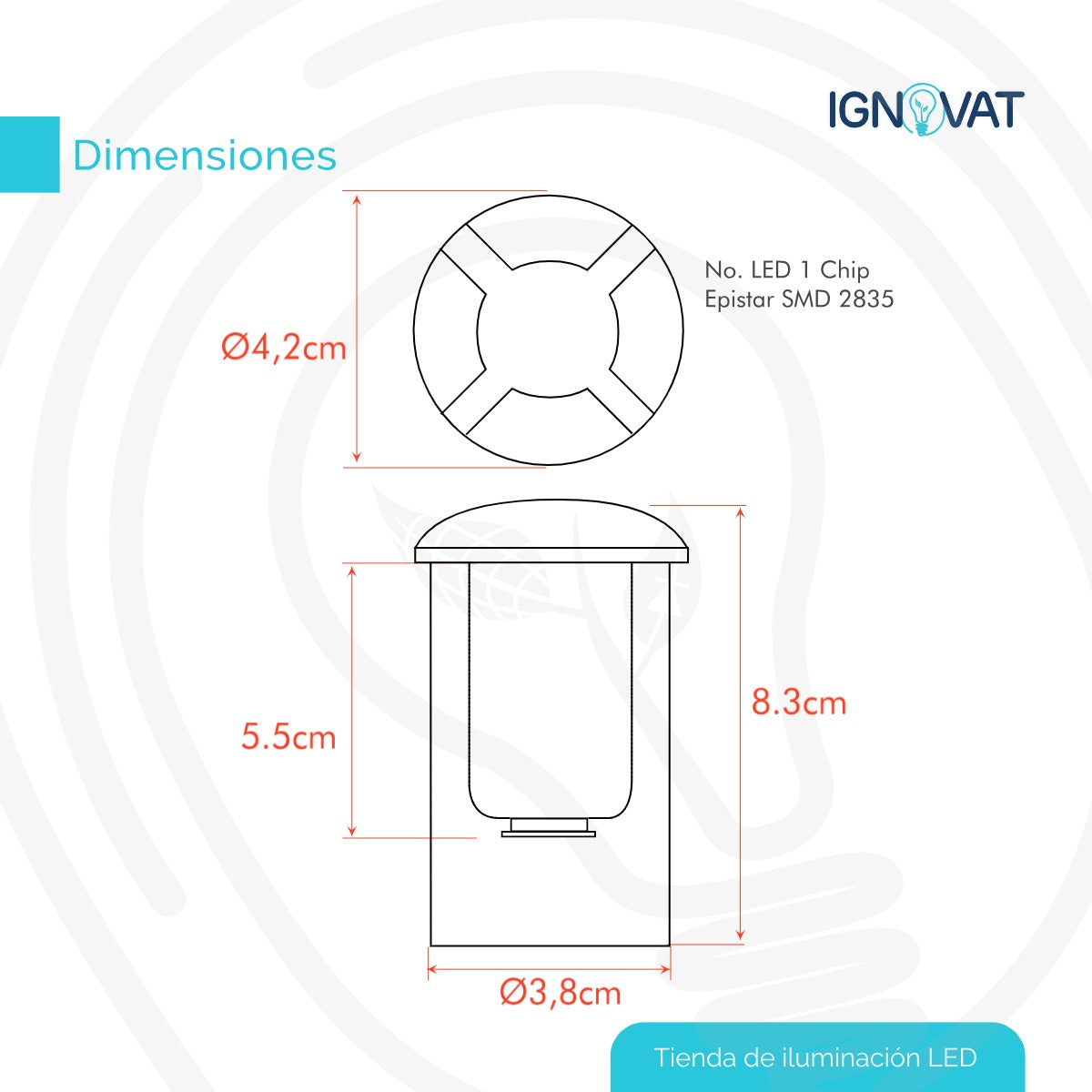Luminaria LED de piso en ambiente contemporáneo
