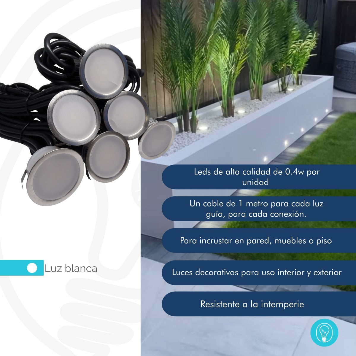 Luz LED para escaleras con acabado minimalista