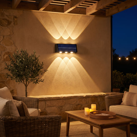 Aplique Solar LED de Pared 3W - Luz Cálida 3000K