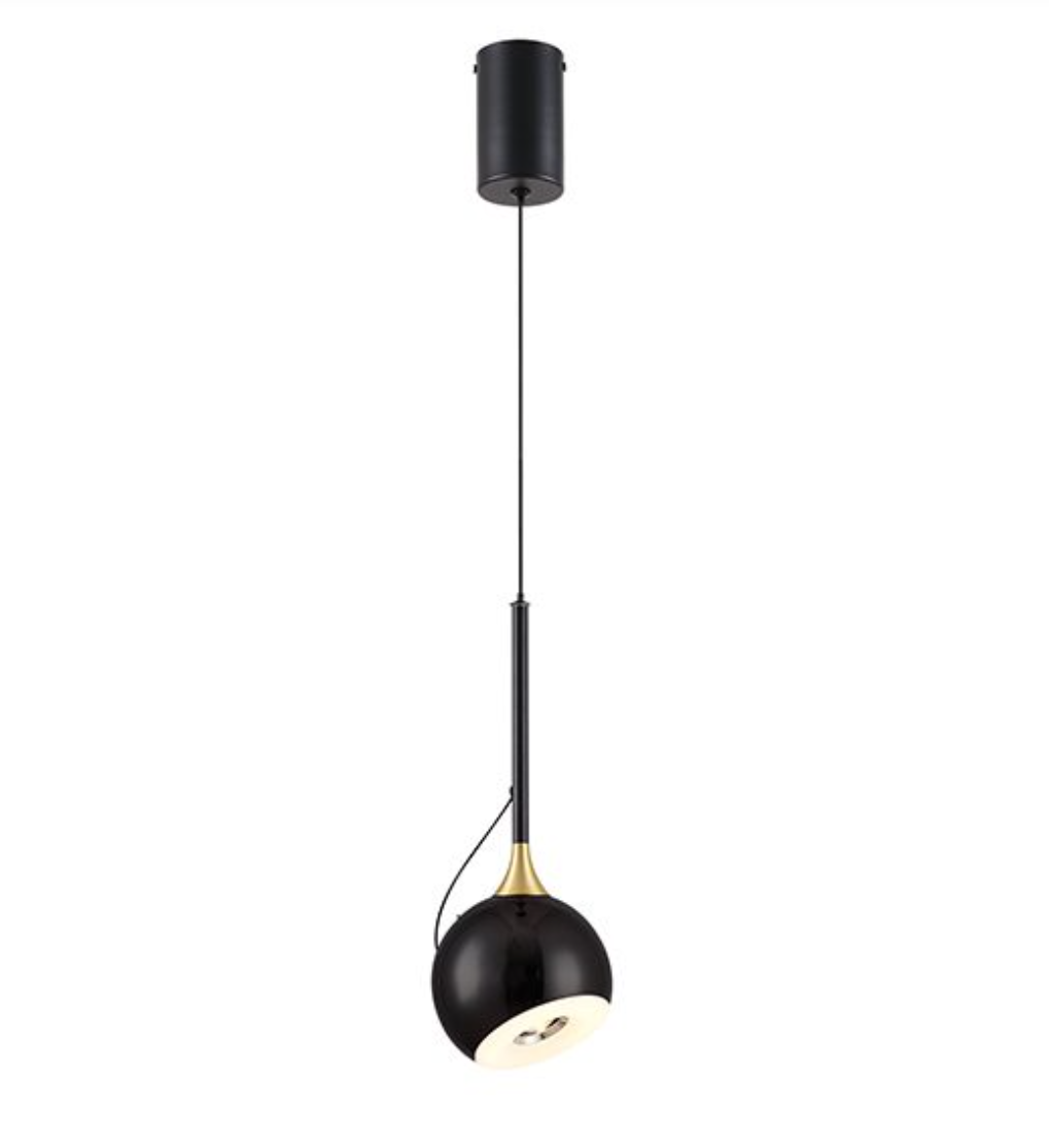 Lámpara Colgante LED Moderna con Esfera Magnética Giratoria 360° 6W - Luz Cálida