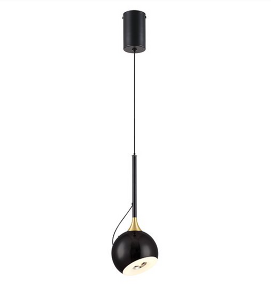 Lámpara Colgante LED Moderna con Esfera Magnética Giratoria 360° 6W - Luz Cálida