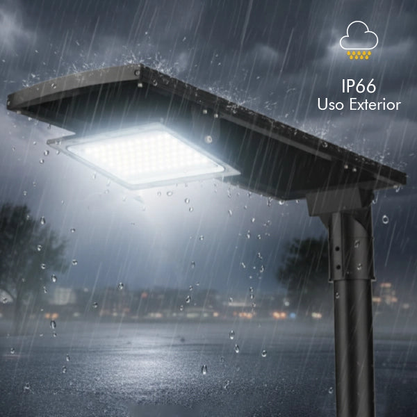 Luminaria Solar LED 240W Autónoma - 3 Tonos de Luz (3CCT) y Control Remoto | IP66