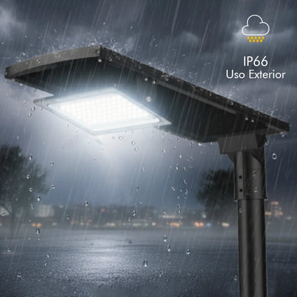 Luminaria Solar LED 240W Autónoma - 3 Tonos de Luz (3CCT) y Control Remoto | IP66