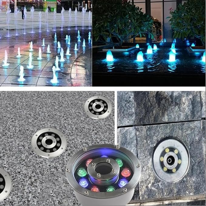Luminaria Sumergible LED 12W Luz de Chorro tipo Dona