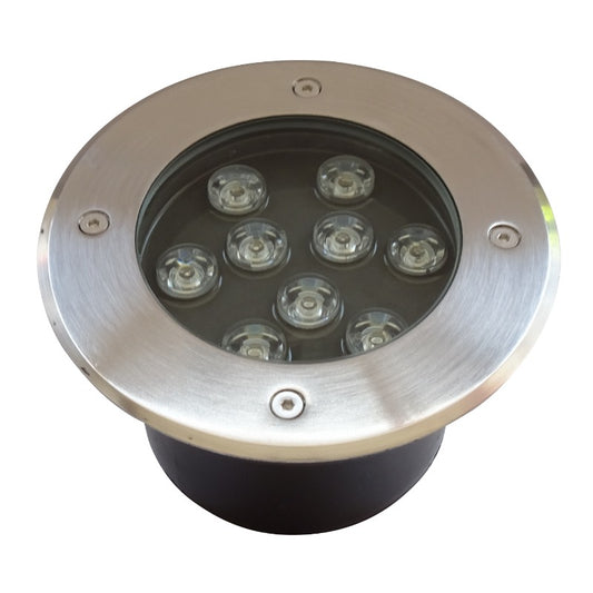 Luminaria de Piso de 9W en Acero Inoxidable - Luz Cálida para Nicho