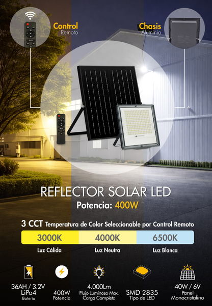 Reflector Solar LED 400W Exterior